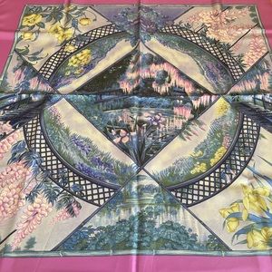Hermes Paris Giverny Gardens scarf-in box